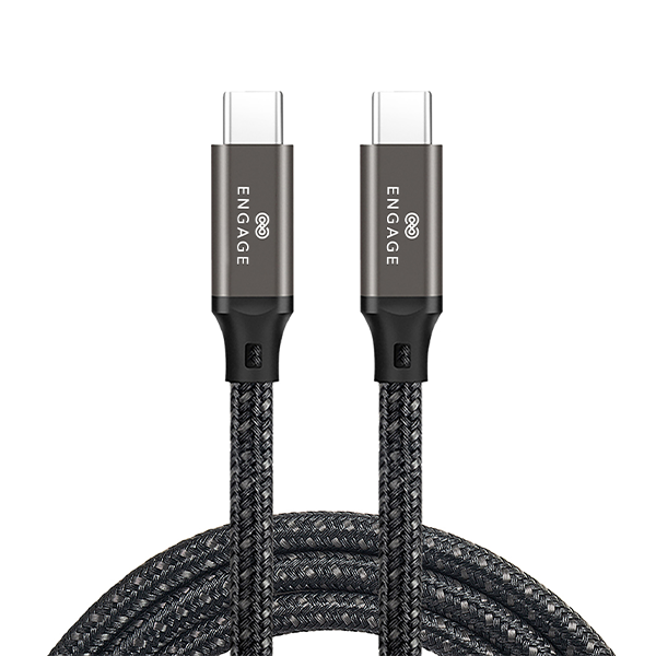 Engage PD 240W USB-C to USB-C High Speed Charging & 40Gbps Data Transfer 8K Cable 1M Black