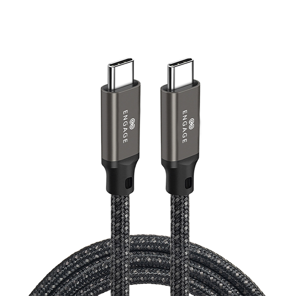 Engage PD 240W USB-C to USB-C High Speed Charging & 40Gbps Data Transfer 8K Cable 1M Black