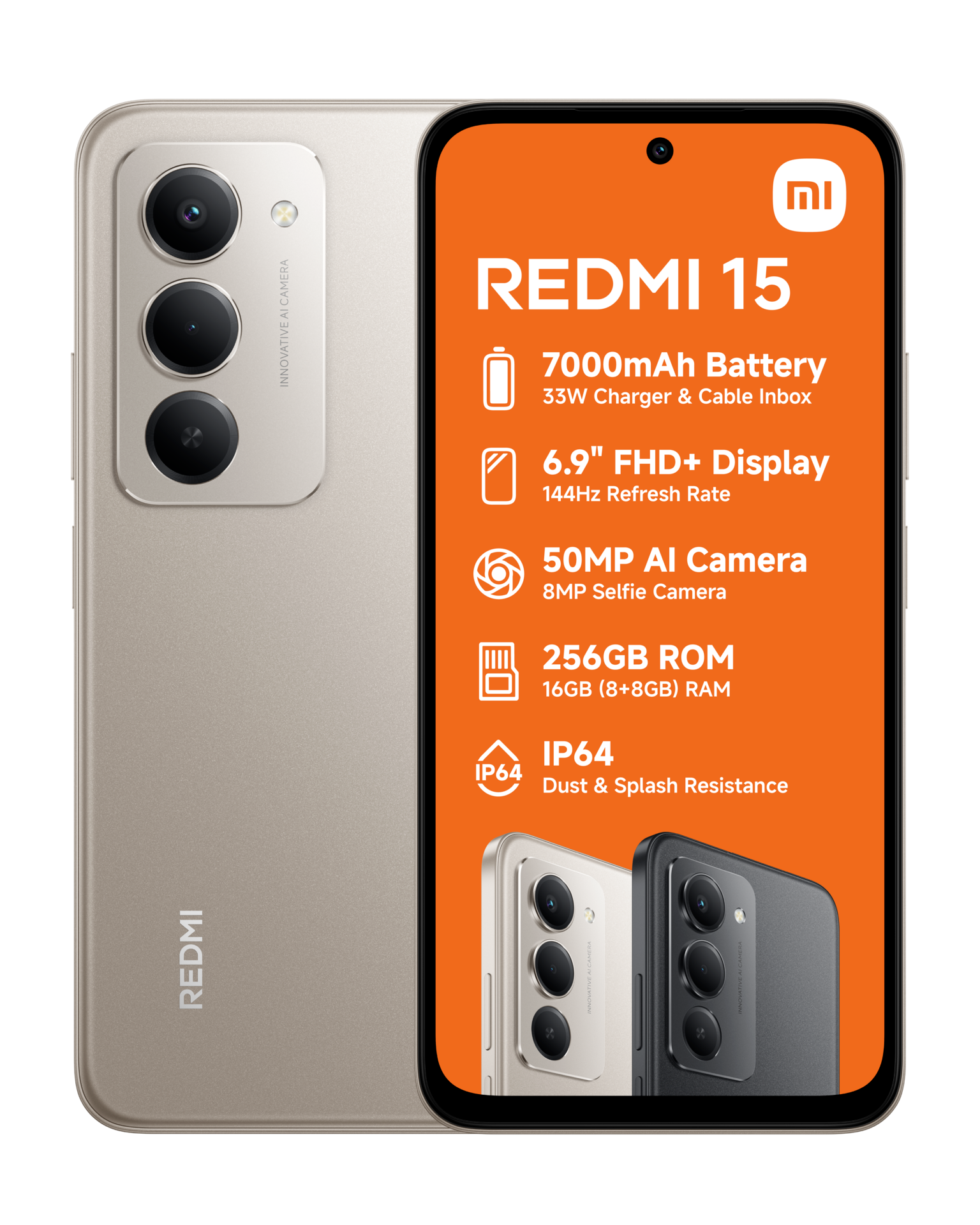 Xiaomi Redmi 15 5G 6.9-inch 8GB/256GB-Titan Gray – Future Store