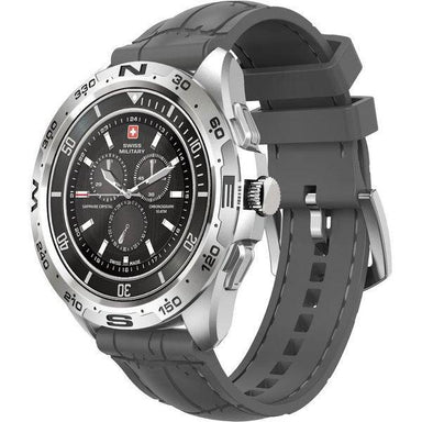 Swiss Military Dom Smart Watch Silicon Strap Grey - Future Store