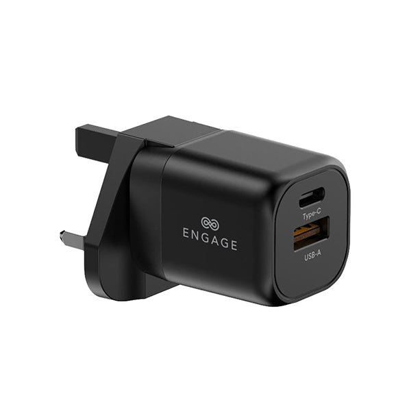 wiregcc | ENGAGE DUAL PORT C+A 20W POWER ADPTR W/INTERCHANGEABLE EU/UK ...