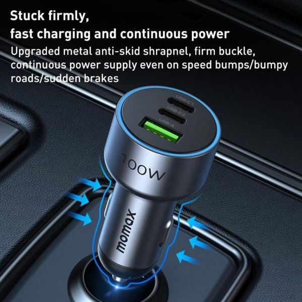 ONEPLUG 100W 3-Port Car Charger