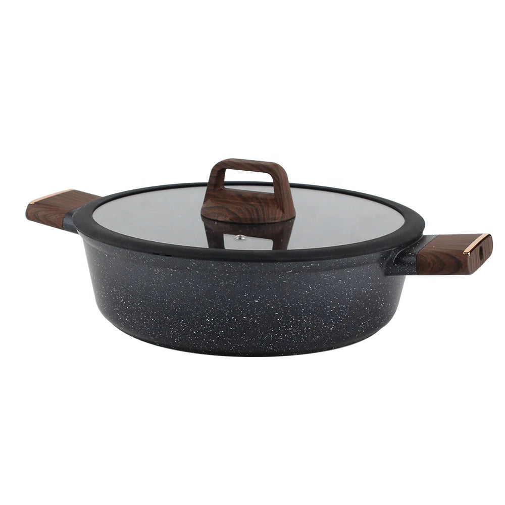 OSFE-12PCS Marble Cookware Set-MBL12-CRM