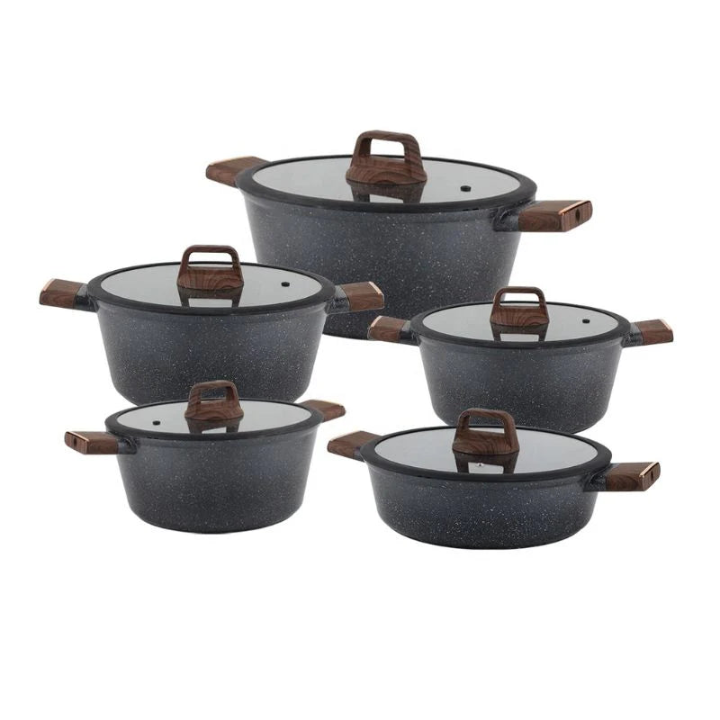 OSFE-12PCS Marble Cookware Set-MBL12-CRM