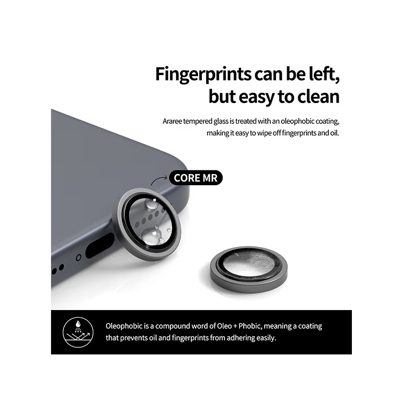 Araree Core Camera Matel Ring 1 Pcs Camera Lens Protector For Iphone 18 Pro Max/Iphone 18 Pro -Clear