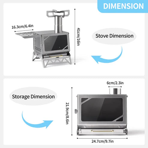 Naturehike Arctic Explorer Desktop Wood Stove - Silver