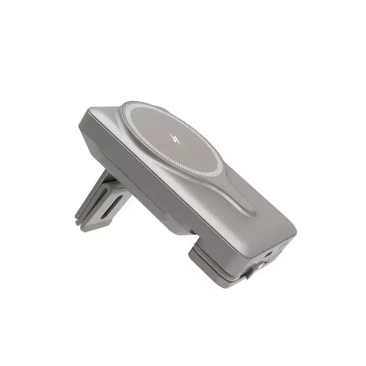 Powerology 5000Mah Powerbank Magsafe Charging Air-Vent Mount Gray