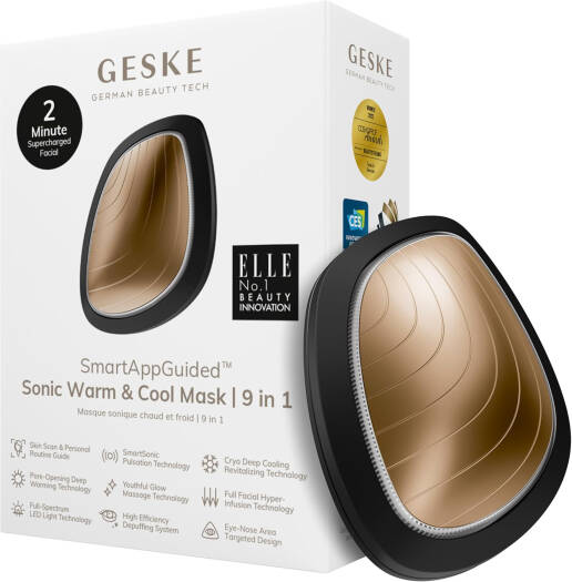 GESKE Face Care -  Sonic Thermo Facial Brush & Face Lifter - 9 In 1 - Grey