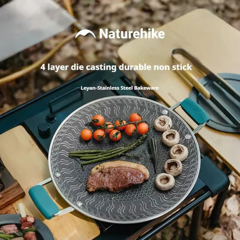 Naturehike Stainless Steel Baking Pan -  Black (Big Size) (34*34)