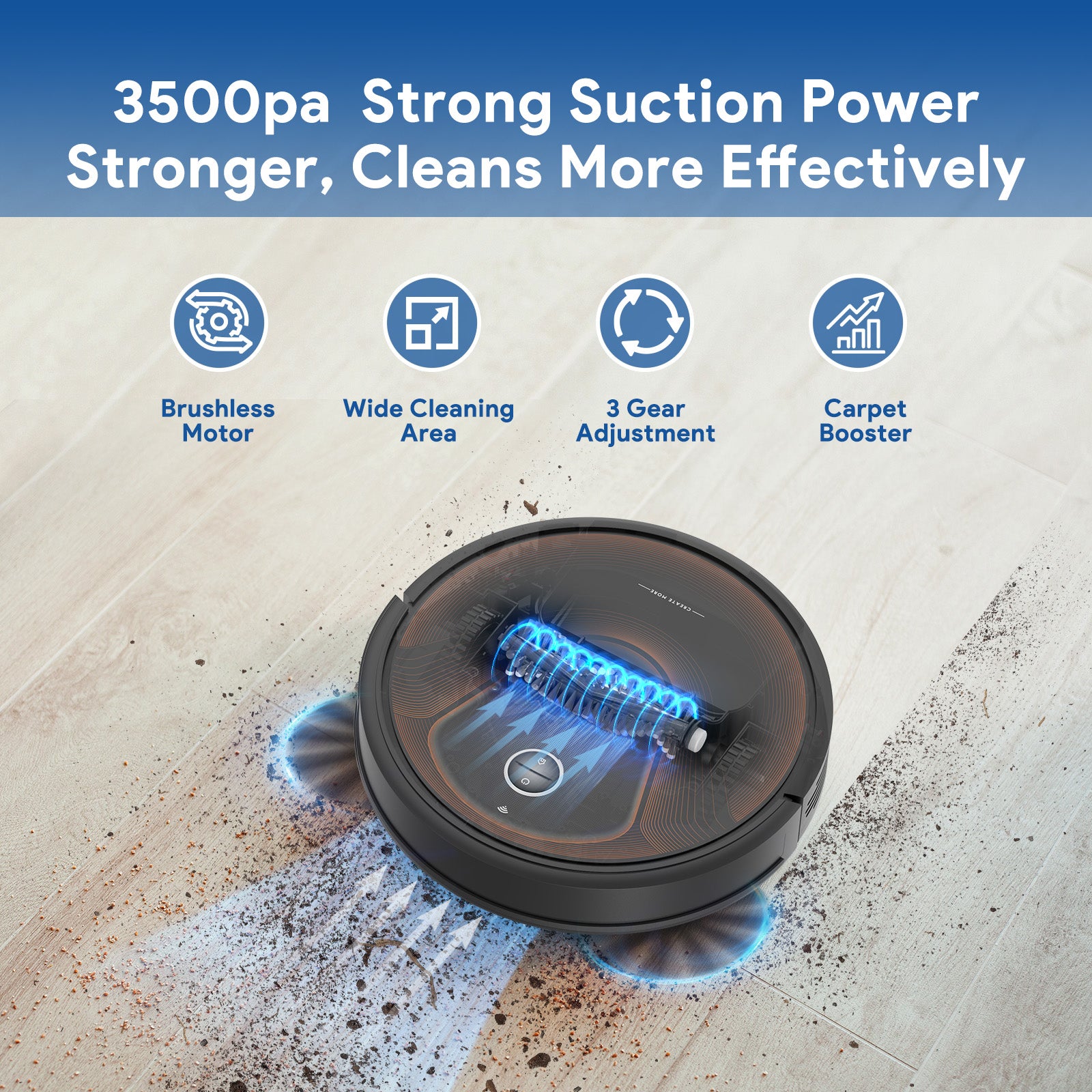 BG950 Max Robot Vaccumm Cleaner(3L/3200Mah/3000Pa)