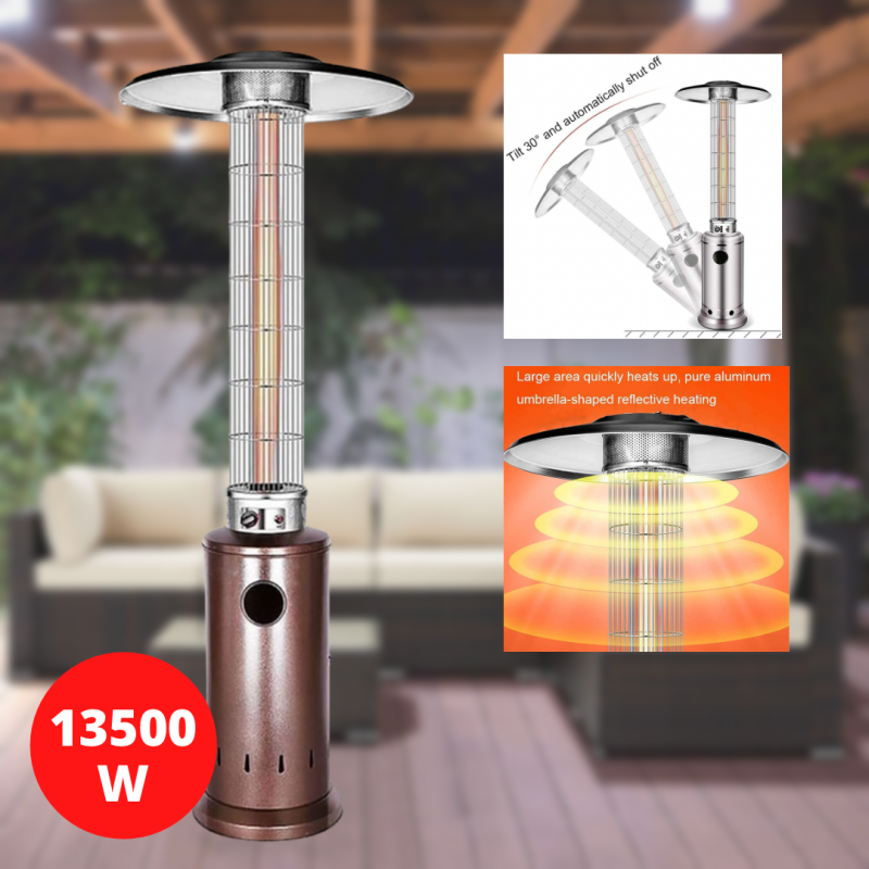 Hi-Tex Glass Tube Patio Gas Heater