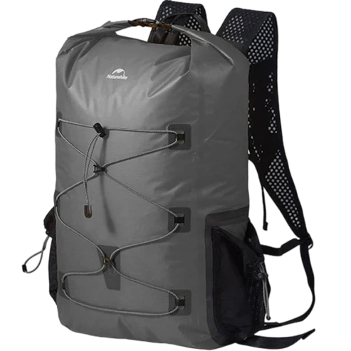 Naturehike Far Mountain Lightweight Shoulder Waterproof Bag - Graphite Black (25L) (without shoes)