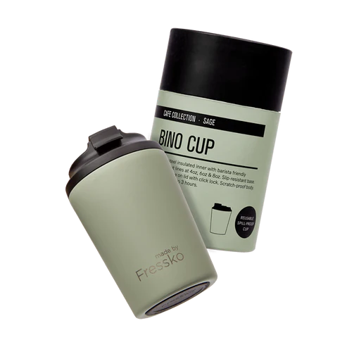 Fressko Bino 227ml / 8oz Cup - Stainless Steel - Sage