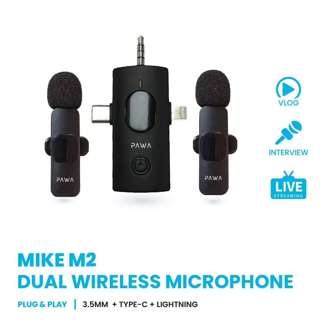 Pawa Mike M2 Dual Wireless Microphone