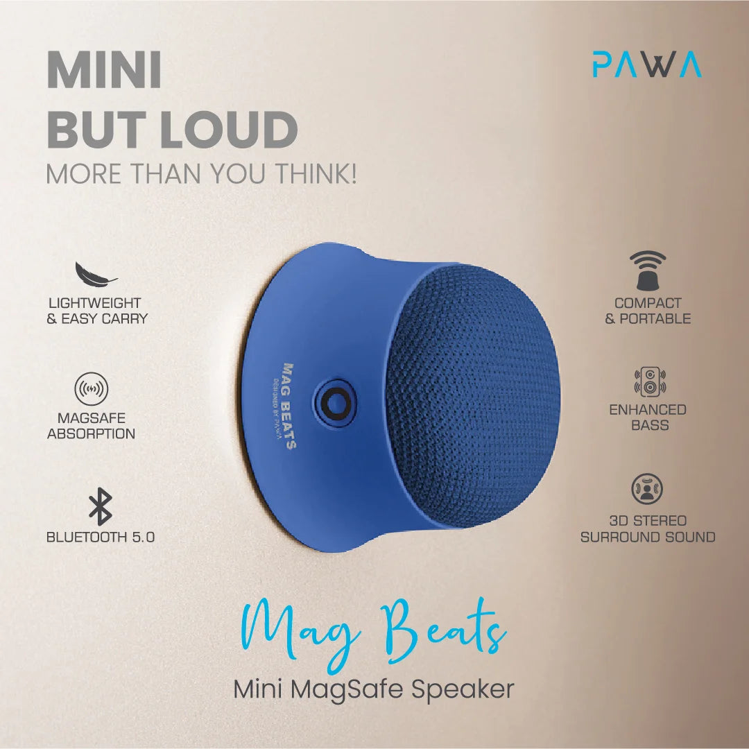 Pawa Magbeats Mini Magsafe Speaker - Blue