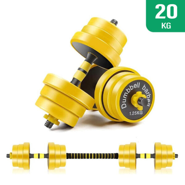 Hi-Tex 2 in 1 Adjustable Dumbbells Set - 20Kg