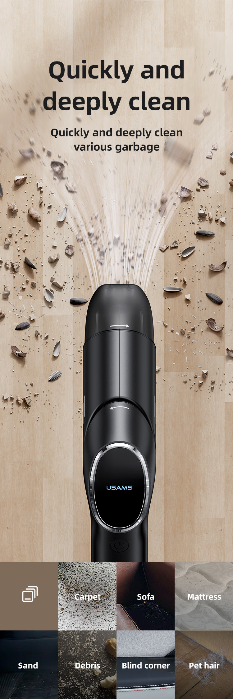 Usams Folding Vacuum Cleaner