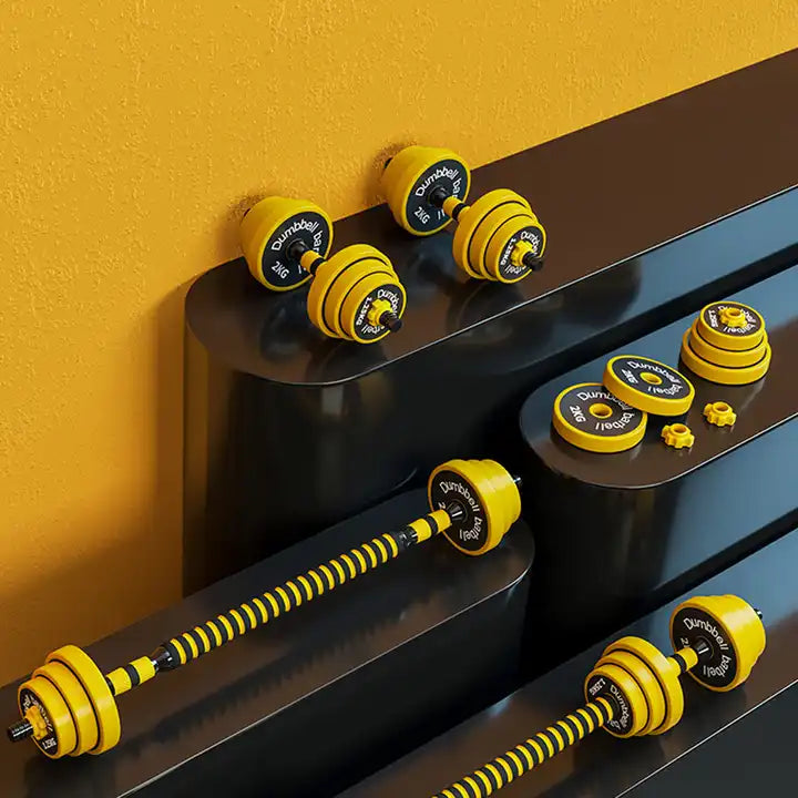 Hi-Tex 2 in 1 Adjustable Dumbbells Set - 30Kg
