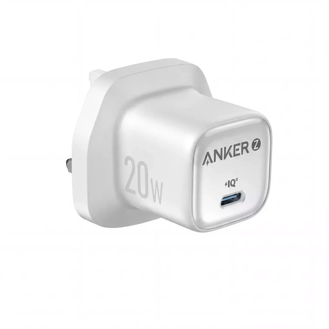 Anker Zolo Charger 20W GaN, USB PD (Power Delivery) with USB C Cable White