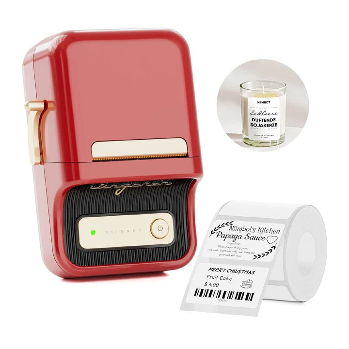 NIIMBOT B21 Portable Thermal Label Printer (Red)