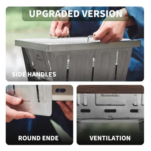 Naturehike Stainless Steel Folding Grill - Stainless Steel/Small