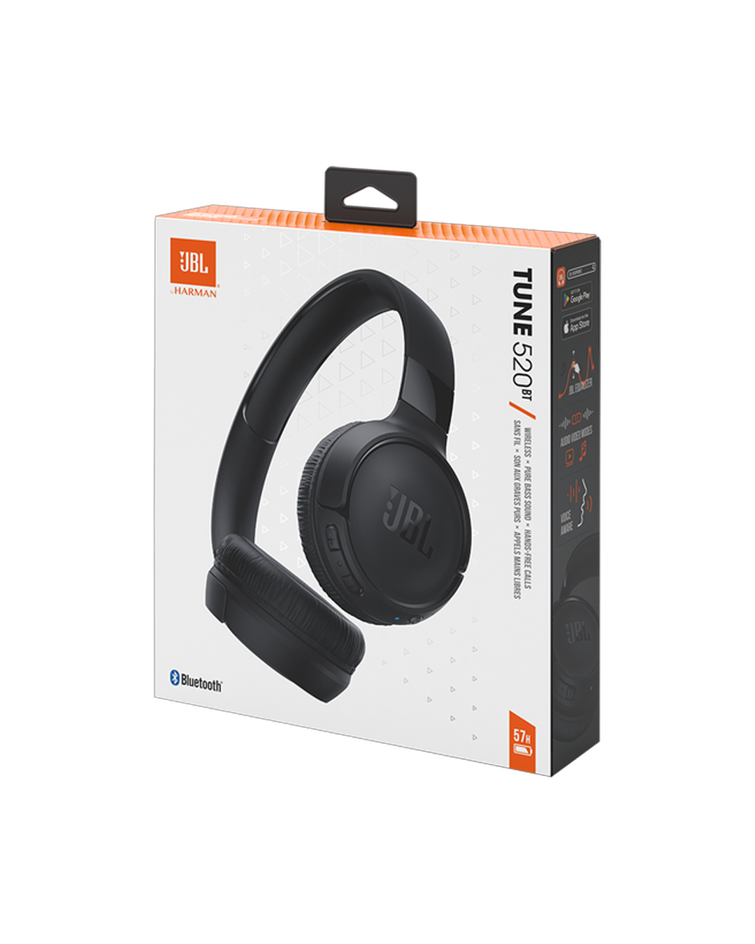 JBL Bluetooth Headphone Tune 520Bt Black