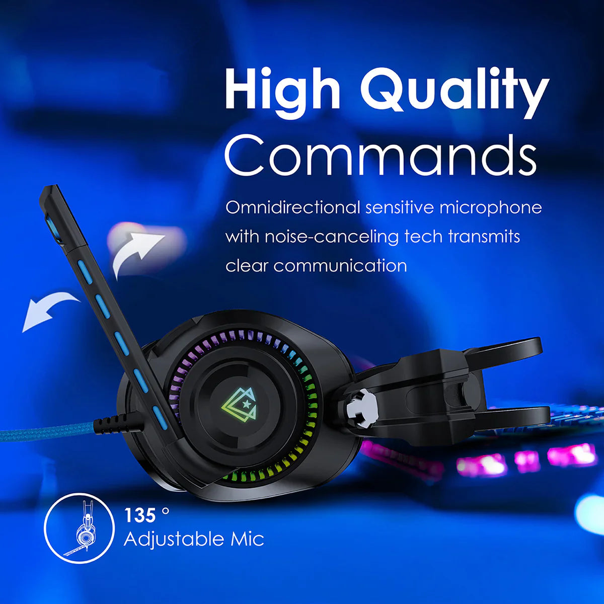 سماعة ألعاب Vertux - Blue - TJrgow5