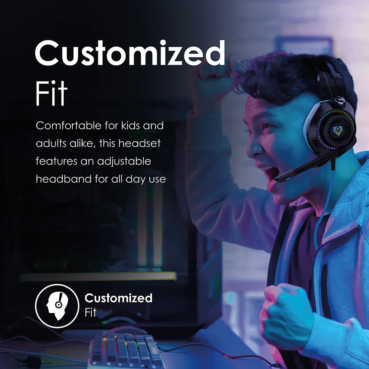 سماعة ألعاب Vertux - Blue - TJrgow5