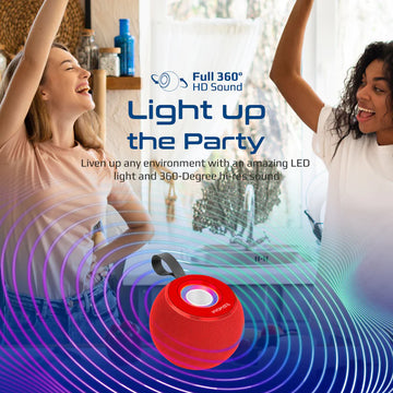 PROMATE JUGGLER LUMIFLUX ™ Wireless HD SPEAKER - RED - TJRR3FT