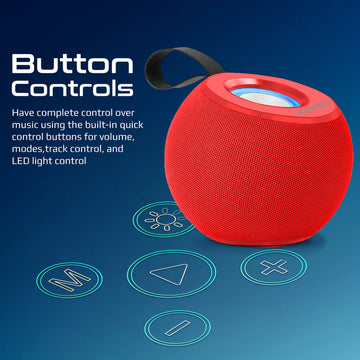 PROMATE JUGGLER LUMIFLUX ™ Wireless HD SPEAKER - RED - TJRR3FT