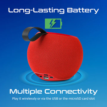 PROMATE JUGGLER LUMIFLUX ™ Wireless HD SPEAKER - RED - TJRR3FT
