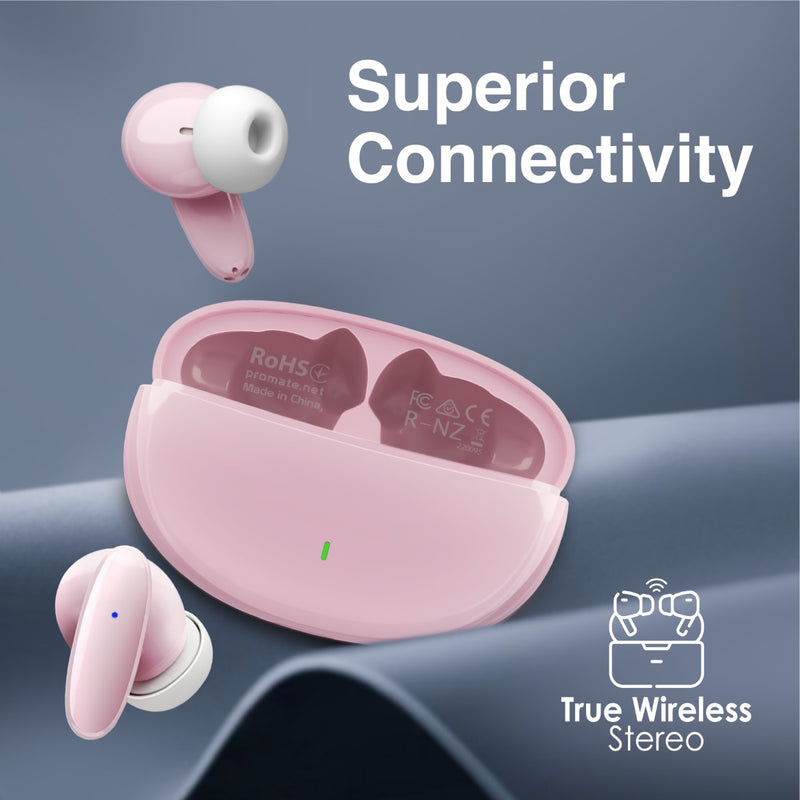 Promate Acoustic TWS Earphones - Pink - TJRVFES