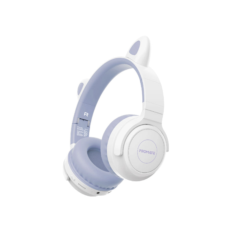 Promate Panda KidSafe Wireless Kids Headset - Lilac - TJR1N8X