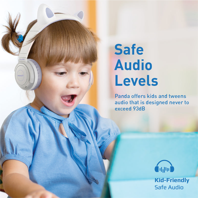 Promate Panda KidSafe Wireless Kids Headset - Lilac - TJR1N8X