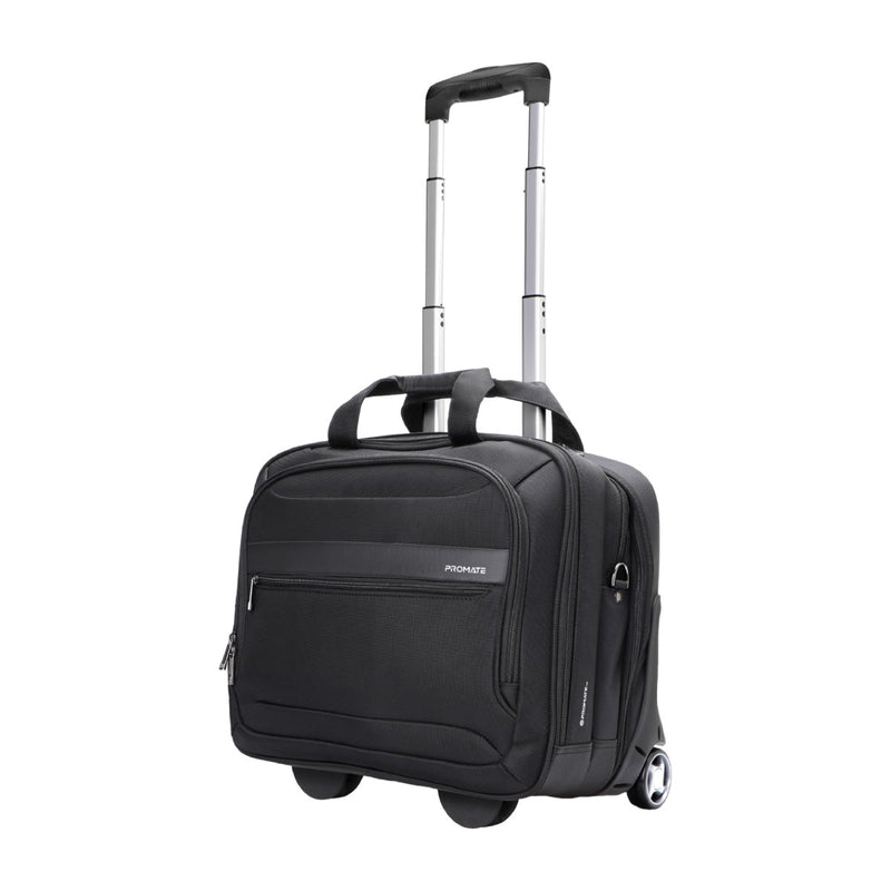 Promate Persona-TR Travel Trolley Bag for 16” Laptop - Black - TJRDWCU