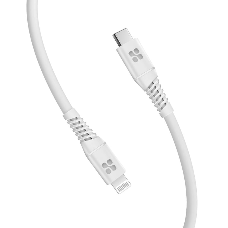 Promate PowerLine-Ci120 20W USB-C to Lightning Connector Cable - White - TJR59XJ