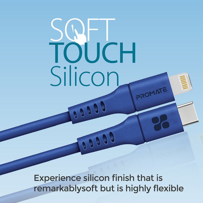 PROMATE POWERLINK -120 20W شحن سريع كابل البرق - الأزرق - TJRGB35