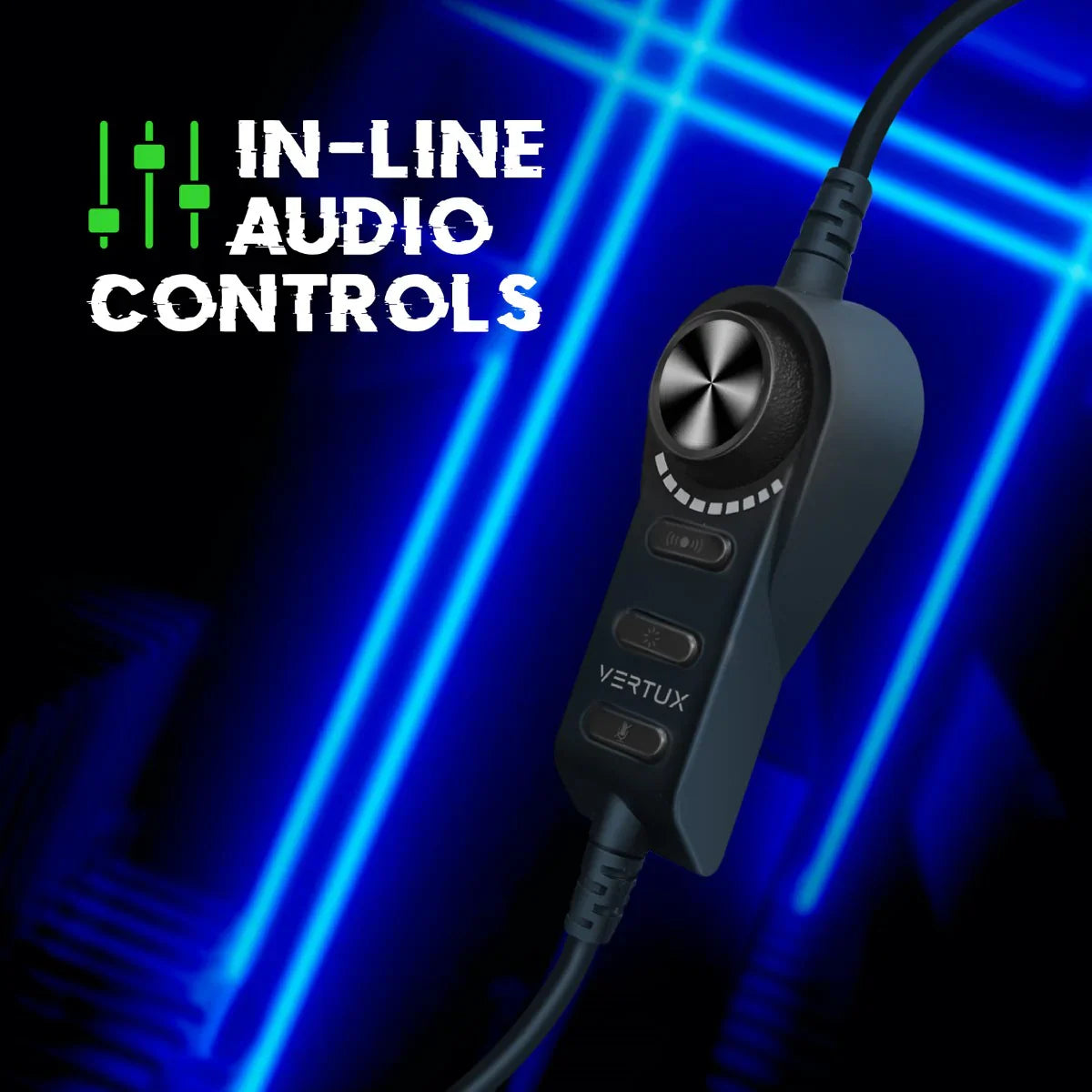 Vertux Extreme Performance 7.1 سماعة ألعاب الصوت المحيطة - Black - TJRN3Q7