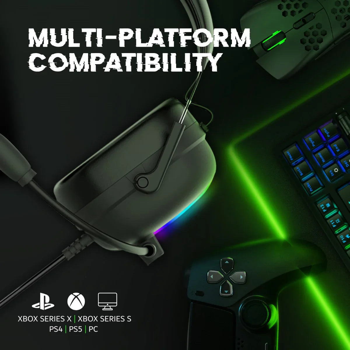 Vertux Extreme Performance 7.1 سماعة ألعاب الصوت المحيطة - Black - TJRN3Q7