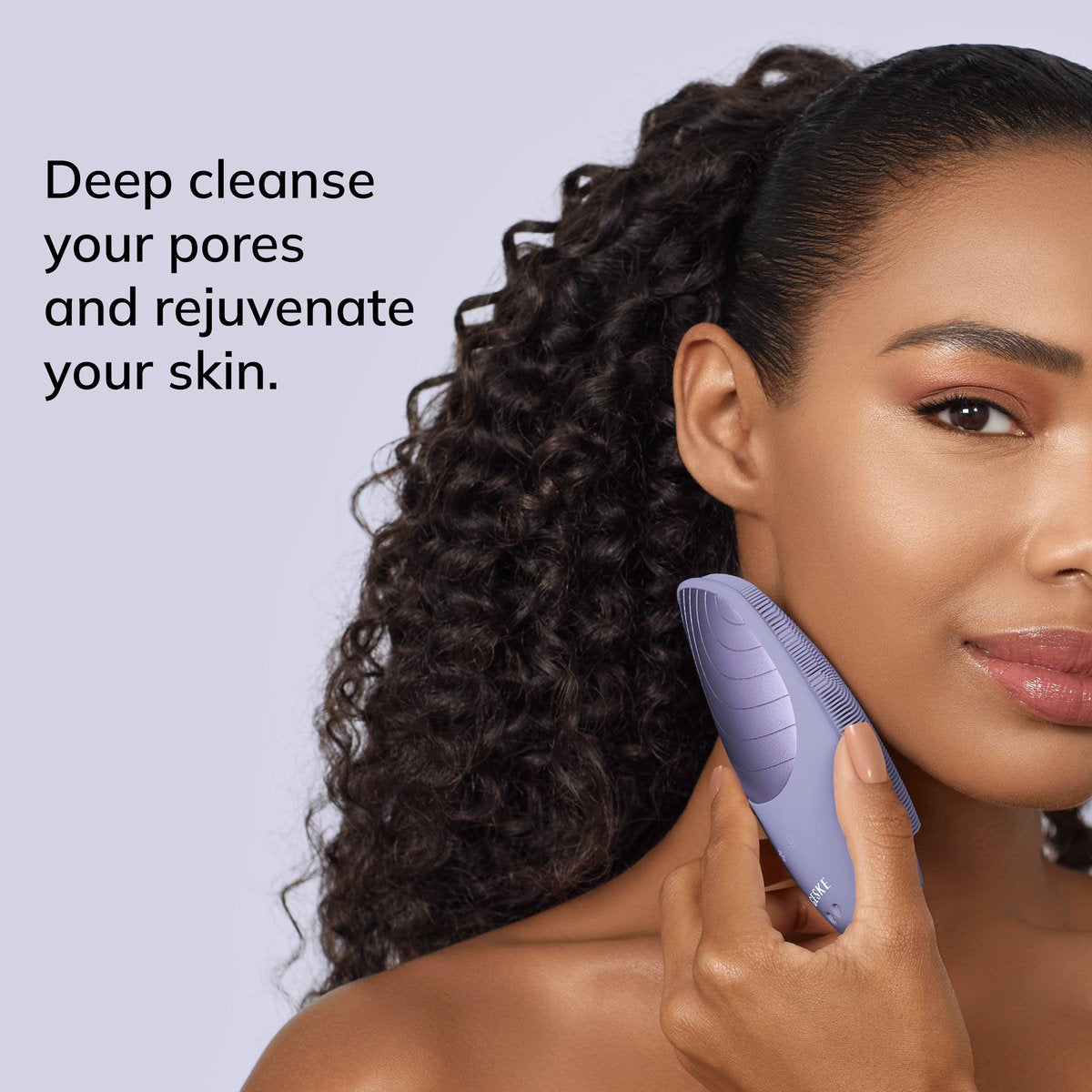 GESKE | Smart App Guided™ Sonic Thermo Facial Brush | 6 in 1 -Purple