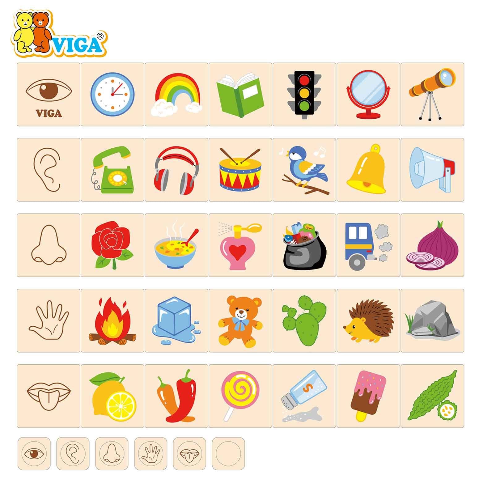 Viga Learning Senses Puzzle SetBox