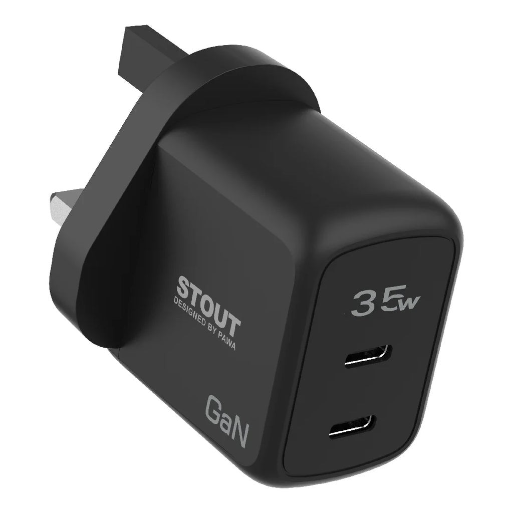 Pawa Stout Gan Travel Charger With Dual PD port 35W