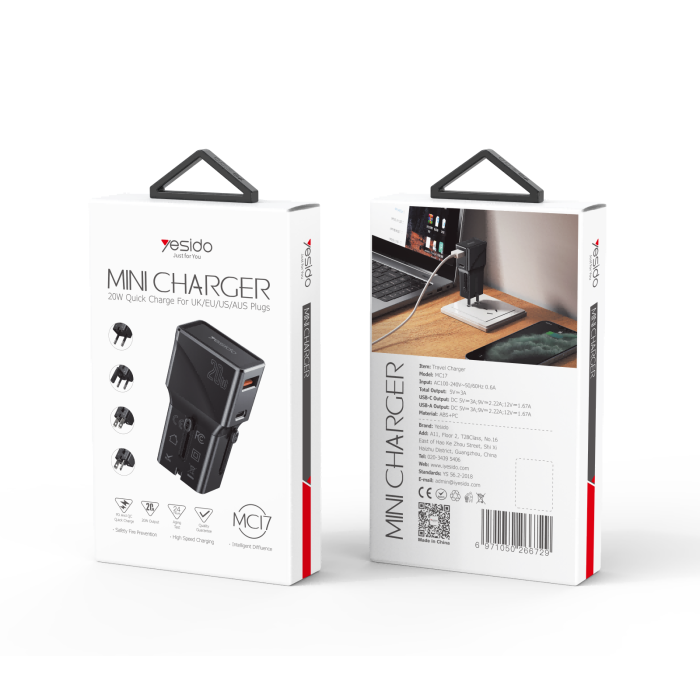 Yesido Mc17 20W Travel Charger