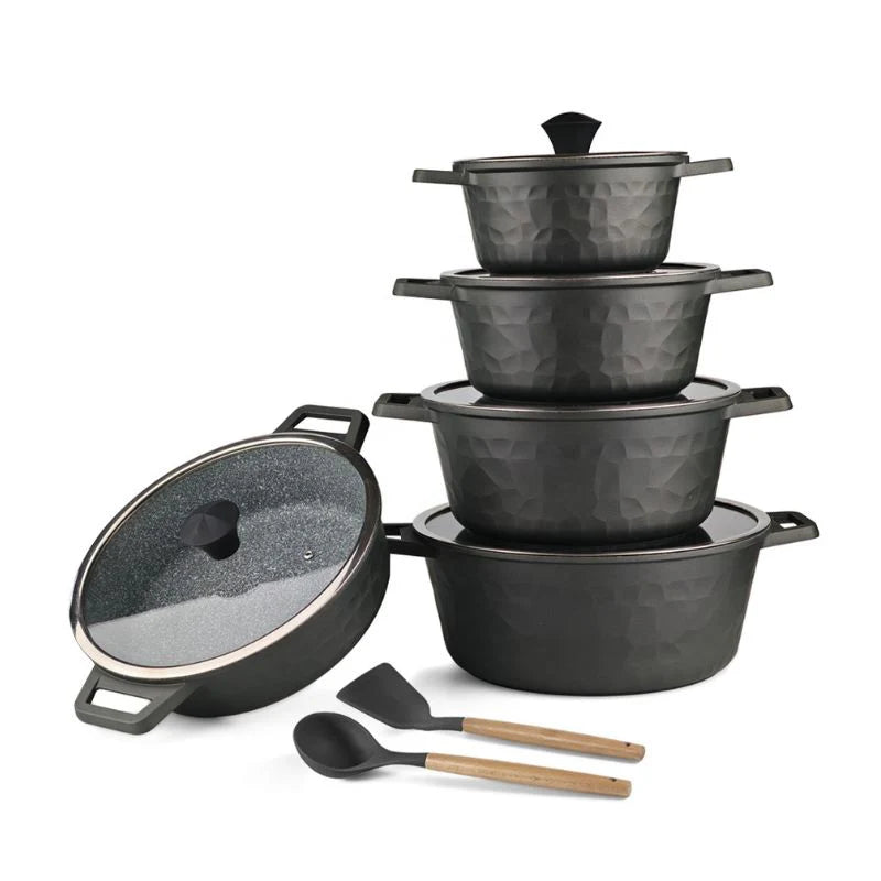 OSFE-12PCS Granite Cookware Set-GR12-BLK