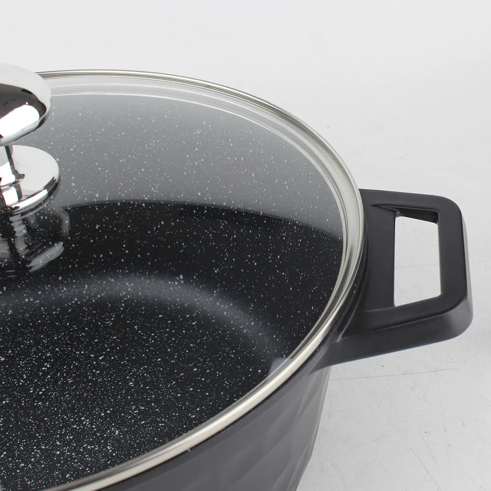 OSFE-12PCS Granite Cookware Set-GR12-BLK