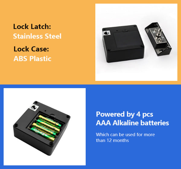 Smart Card Cabinet Lock - Black