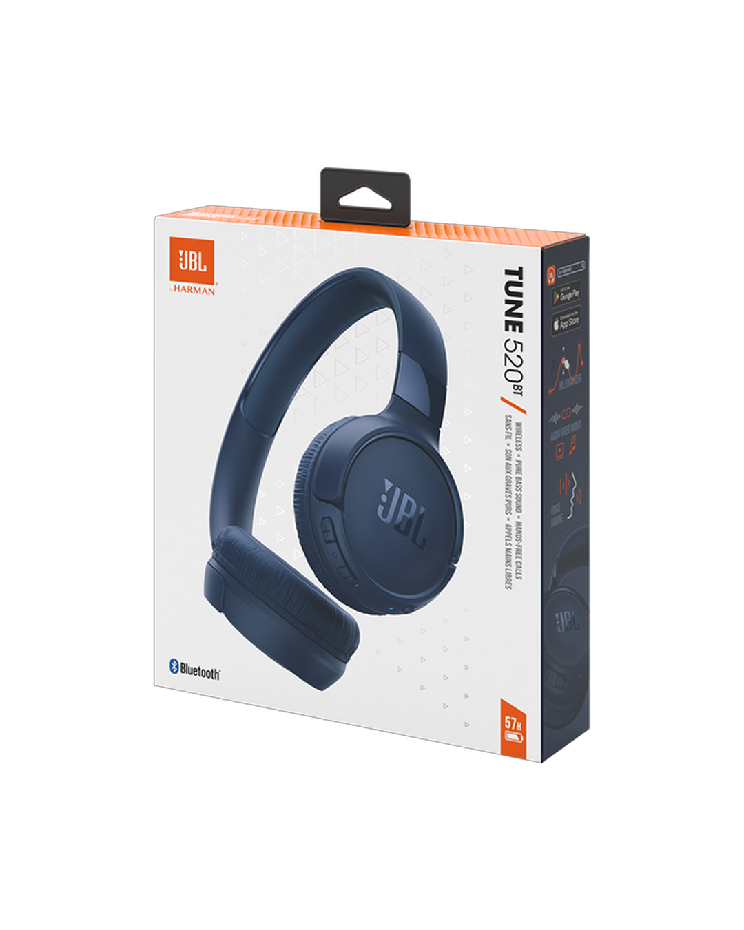 JBL Bluetooth Headphone Tune 520Bt Blue
