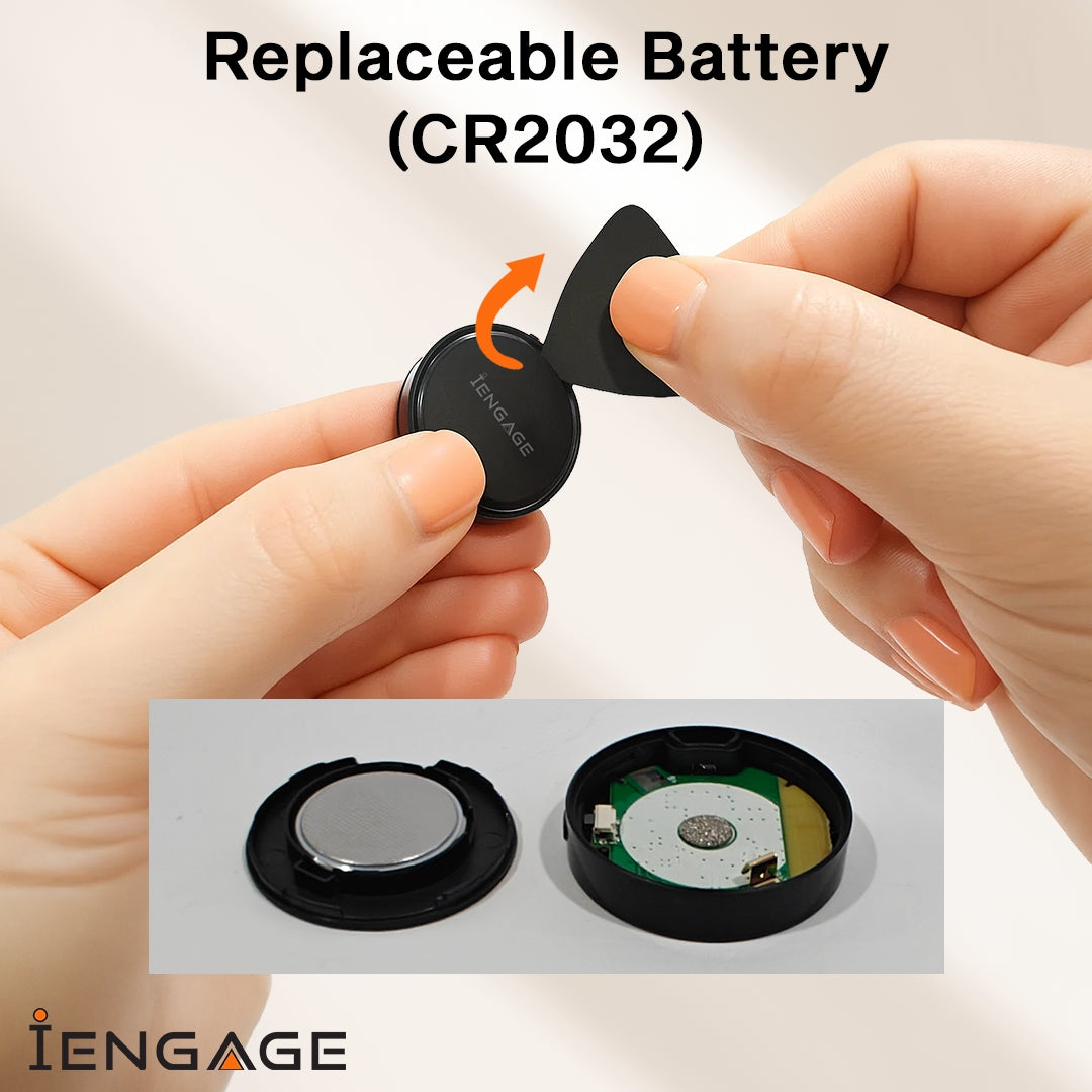 iEngage F8 Dual System Bluetooth Tracker ( Apple / Google Compatible) (White)