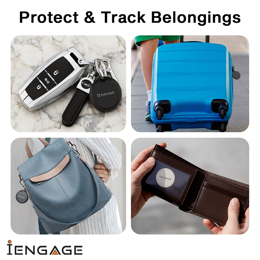 iEngage F8 Dual System Bluetooth Tracker ( Apple / Google Compatible) (White)