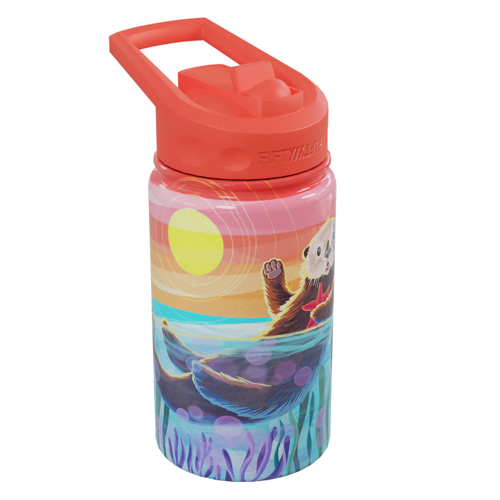 Fifty Fifty Kids Bottle with Straw Lid 350ML (Sea Otter)